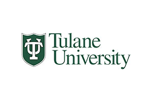 Tulane university logo with a green shield on it.